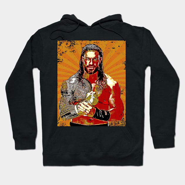 Roman Reigns // Retro Comics Style Hoodie by Kolovos Comic